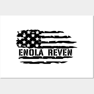 Enola Reven Flag Black Posters and Art